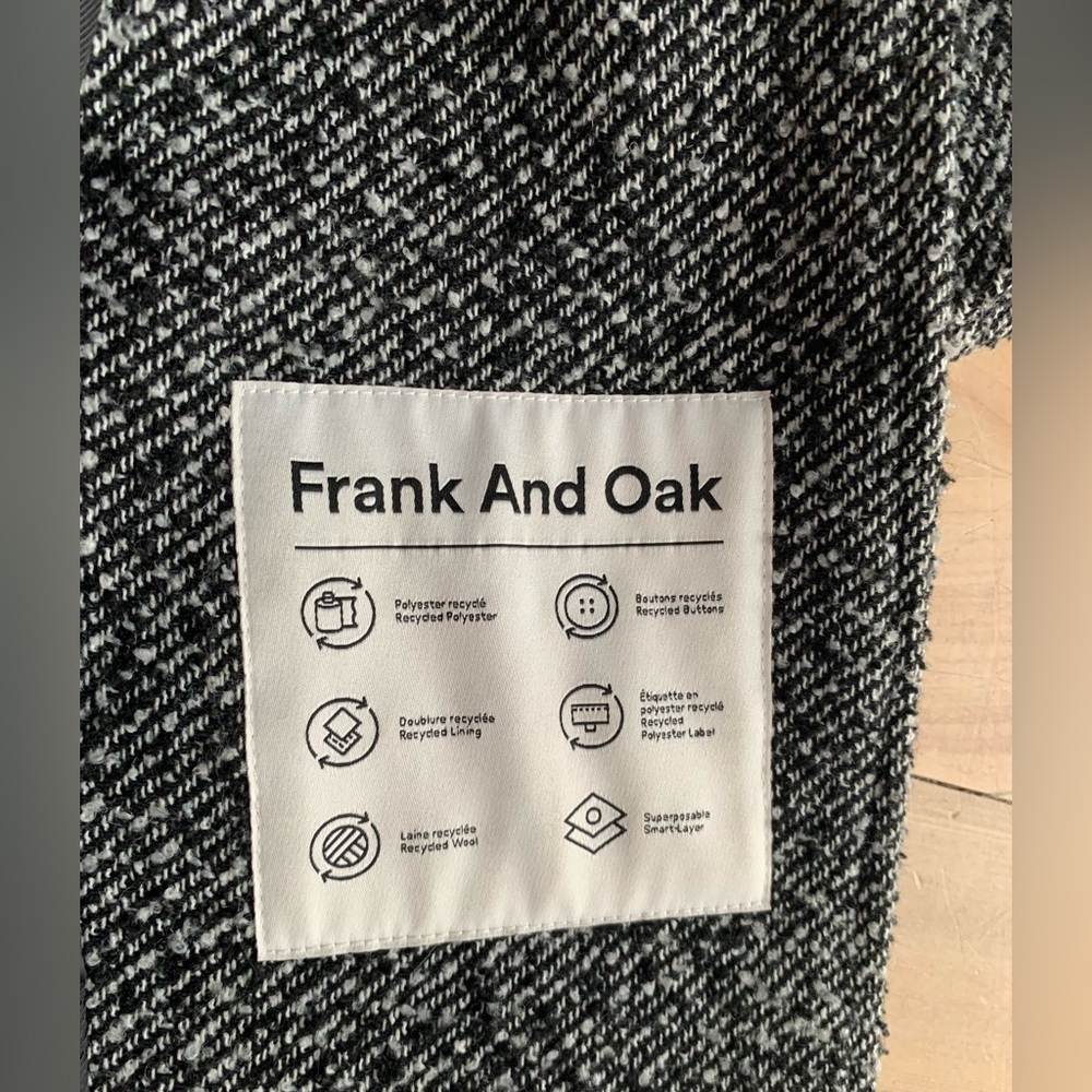 FRANK & OAK - Marled Wool Double-Breast Coat - Picture 9 of 11